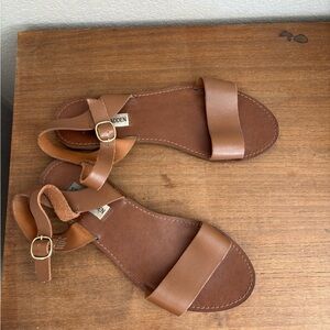 Steve Madden Tan Leather Sandals